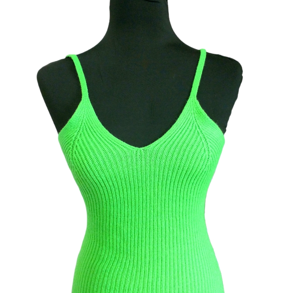NWT Almost & Famous Green Knitted Dress - Picture 7 of 16